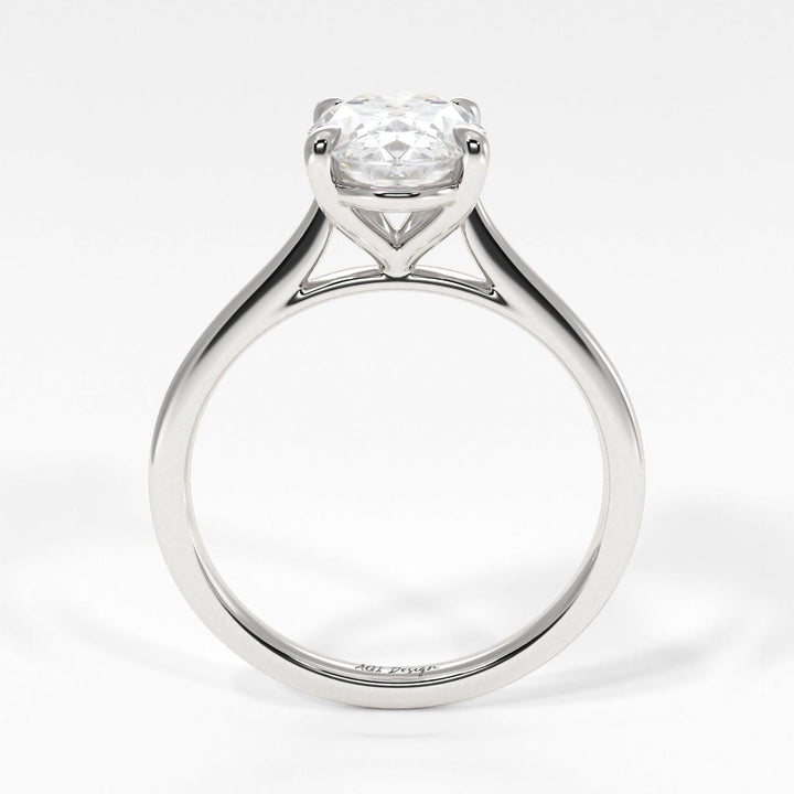 AGI Design Chloe Oval Lab Created Diamond Engagement Ring