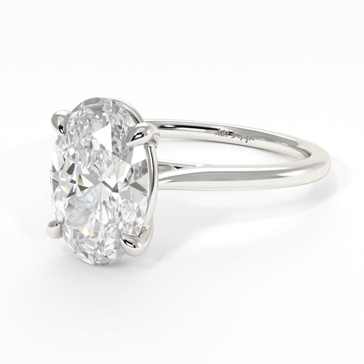 AGI Design Chloe Oval Lab Created Diamond Engagement Ring
