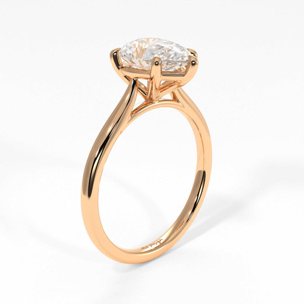 AGI Design Chloe Pear Shape Lab Created Diamond Engagement Ring