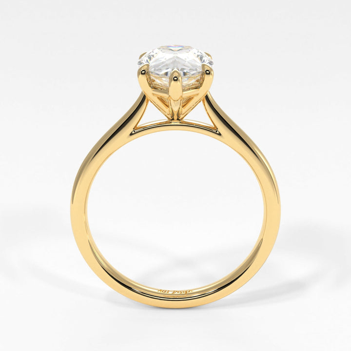 AGI Design Chloe Pear Shape Lab Created Diamond Engagement Ring