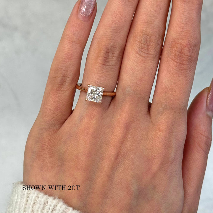 AGI Design Chloe Princess Cut Lab Created Diamond Engagement Ring