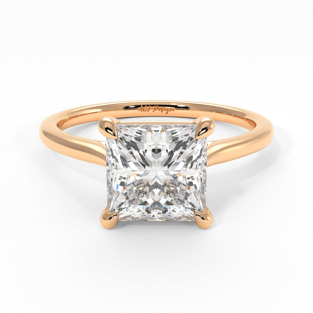 AGI Design Chloe Princess Cut Lab Created Diamond Engagement Ring