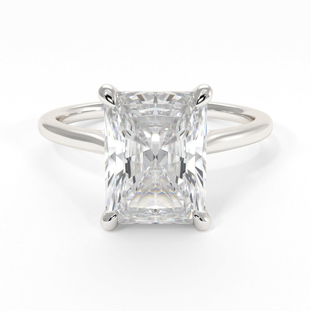 AGI Design Chloe Radiant/Emerald Lab Created Diamond Engagement Ring