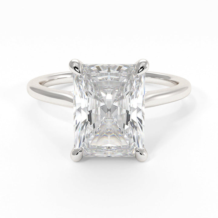 AGI Design Chloe Radiant/Emerald Lab Created Diamond Engagement Ring