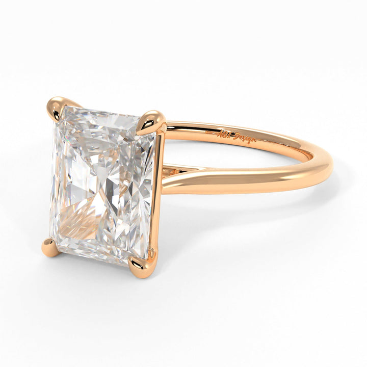 AGI Design Chloe Radiant/Emerald Lab Created Diamond Engagement Ring