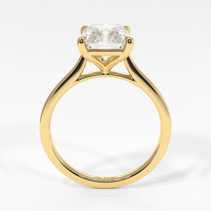 AGI Design Chloe Radiant/Emerald Lab Created Diamond Engagement Ring