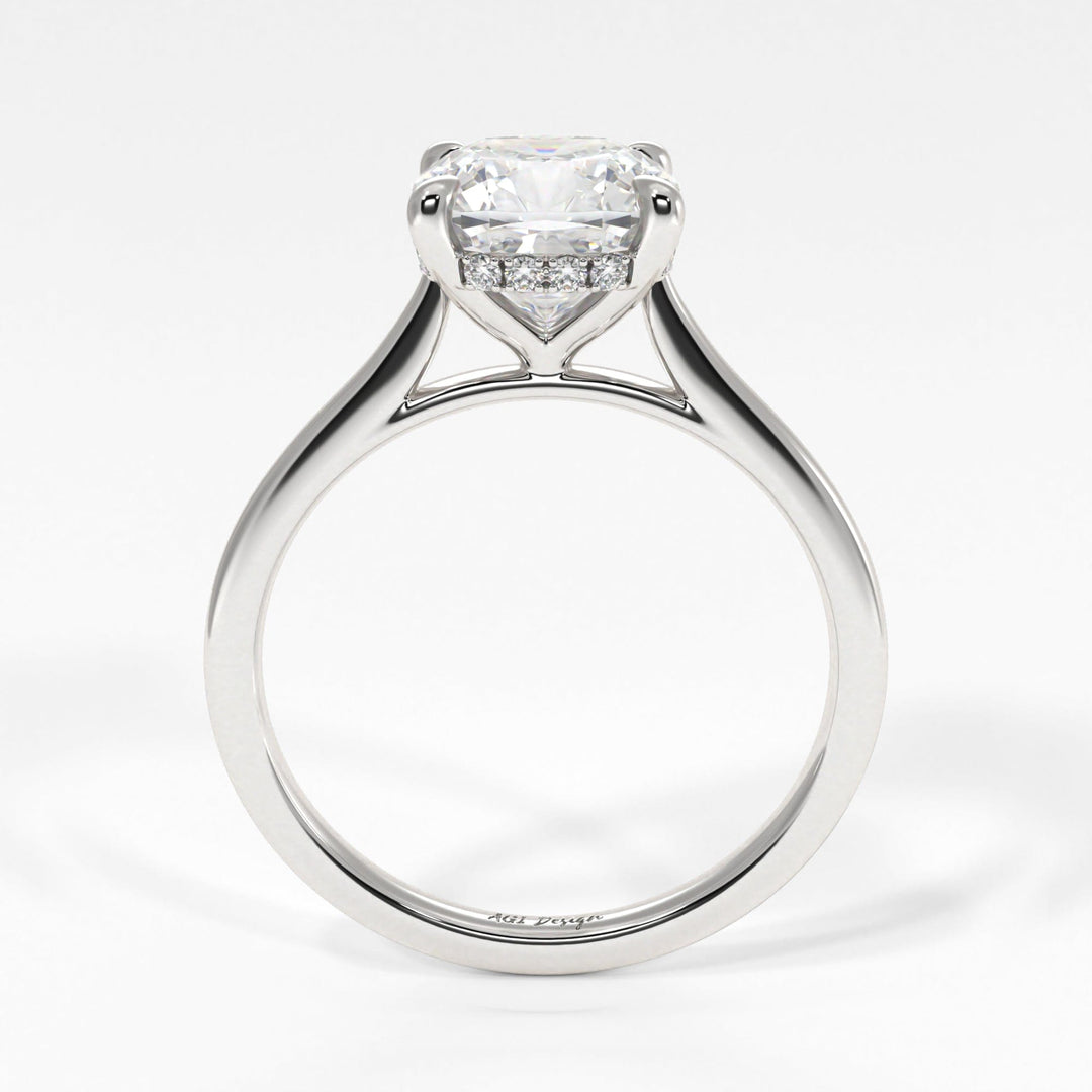AGI Design Claire Cushion Cut Lab Created Diamond Engagement Ring