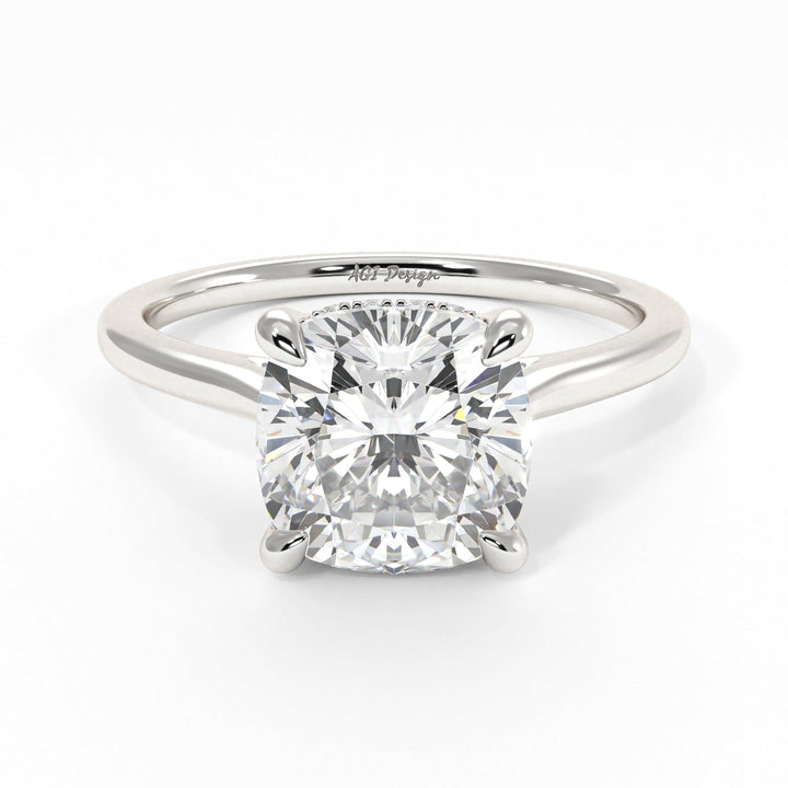 AGI Design Claire Cushion Cut Lab Created Diamond Engagement Ring