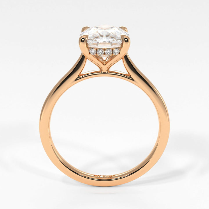 AGI Design Claire Elongated Cushion Cut Lab Created Diamond Engagement Ring