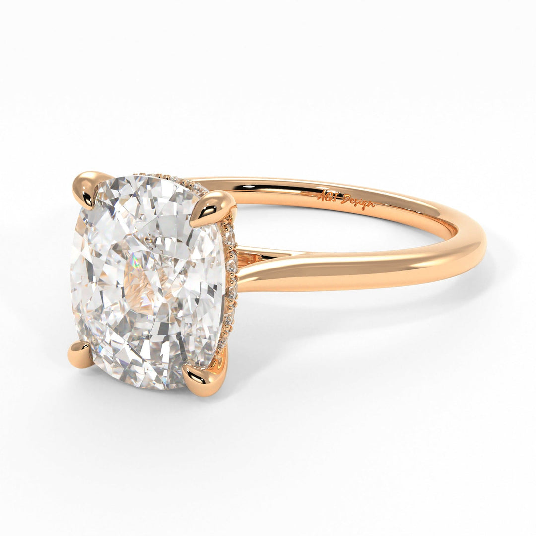 AGI Design Claire Elongated Cushion Cut Lab Created Diamond Engagement Ring