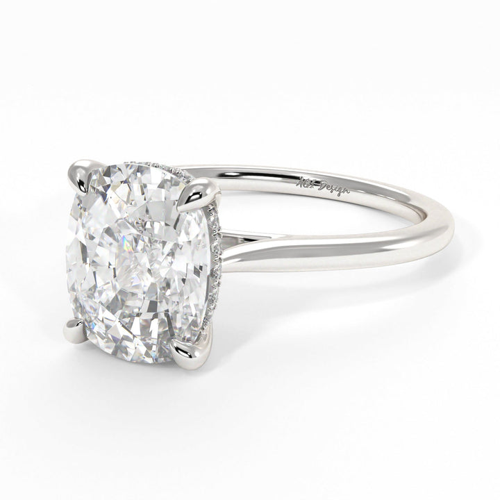 AGI Design Claire Elongated Cushion Cut Lab Created Diamond Engagement Ring