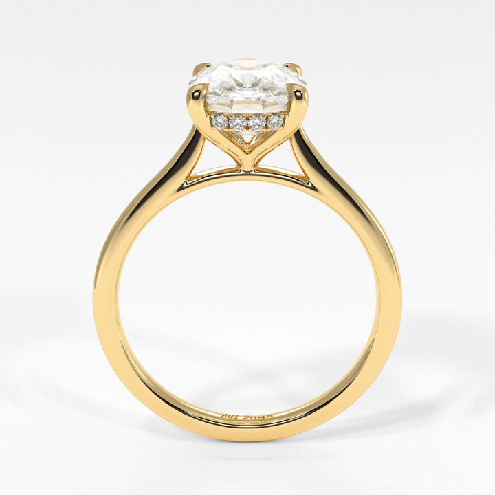 AGI Design Claire Elongated Cushion Cut Lab Created Diamond Engagement Ring