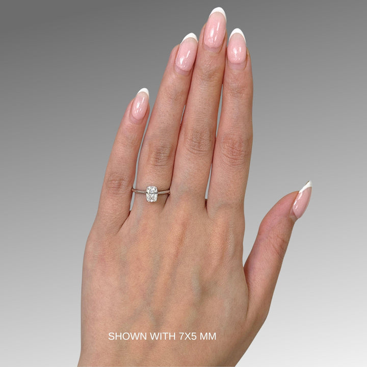 AGIDesignShop Claire Elongated Cushion Moissanite  Engagement Ring