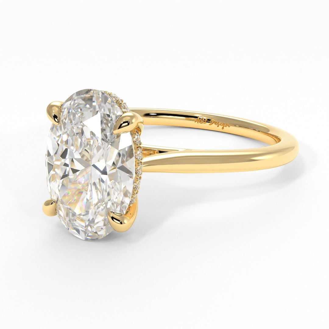 AGI Design Claire Oval Lab Created Diamond Engagement Ring