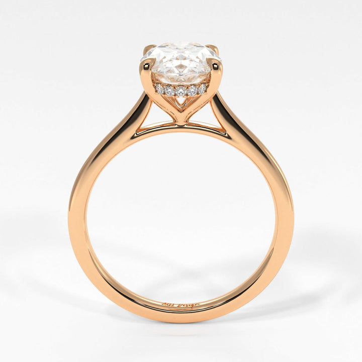 AGI Design Claire Oval Lab Created Diamond Engagement Ring