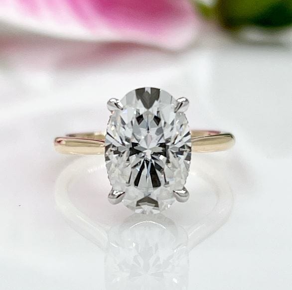 AGI Design Claire Oval Lab Created Diamond Engagement Ring