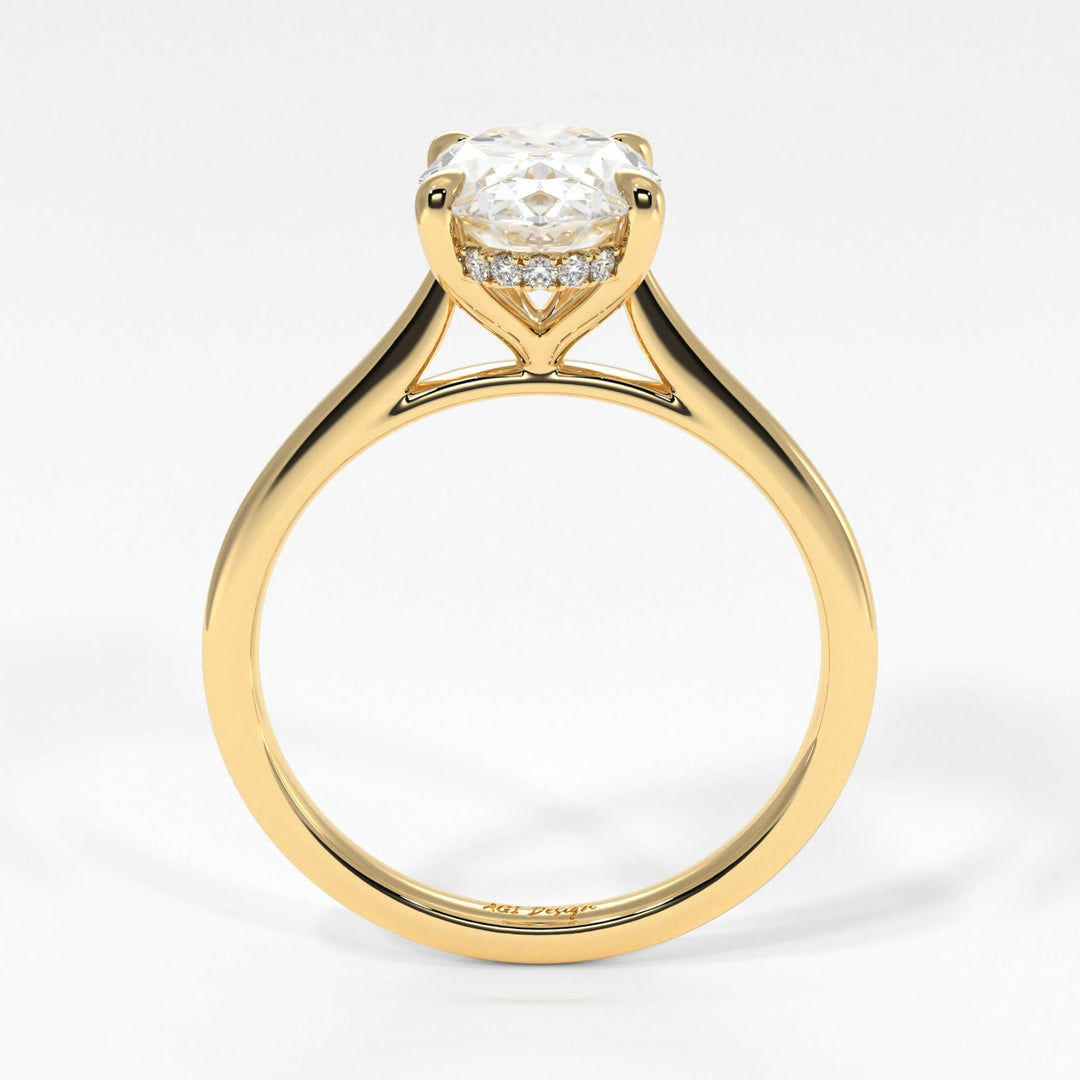 AGI Design Claire Oval Lab Created Diamond Engagement Ring