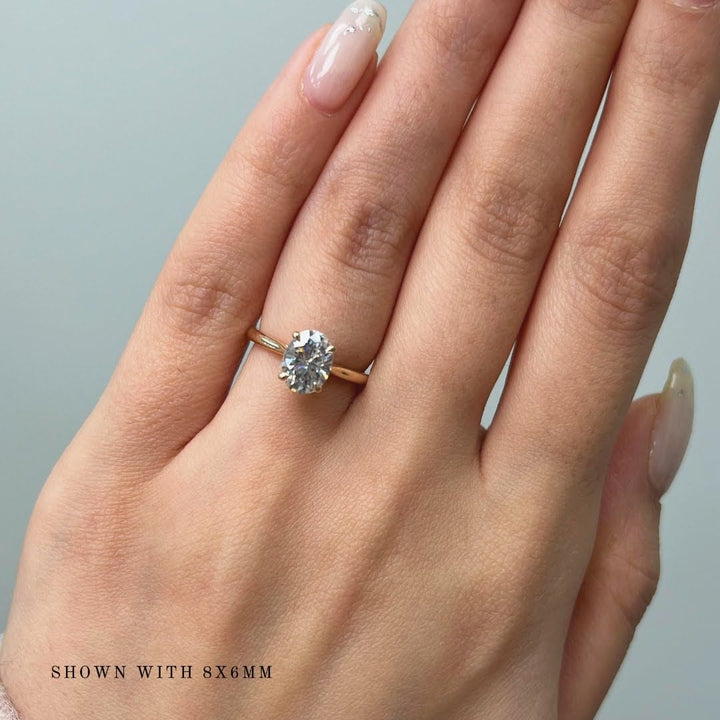 AGIDesignShop Claire Oval Moissanite  Engagement Ring