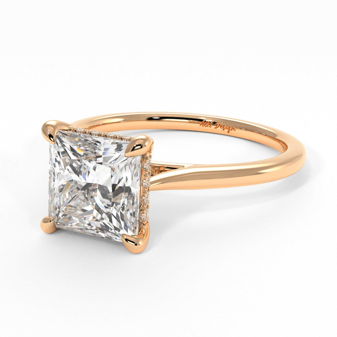 AGI Design Claire Princess Cut Lab Created Diamond Engagement Ring