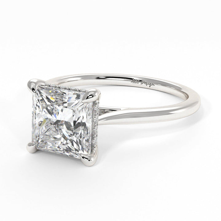 AGI Design Claire Princess Cut Lab Created Diamond Engagement Ring