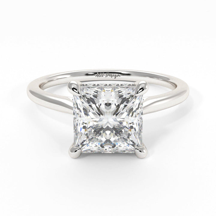 AGI Design Claire Princess Cut Lab Created Diamond Engagement Ring