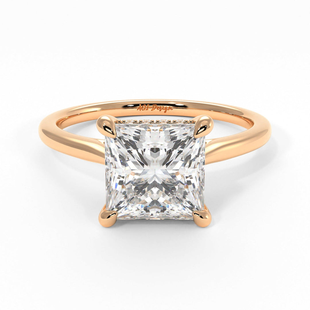 AGI Design Claire Princess Cut Lab Created Diamond Engagement Ring