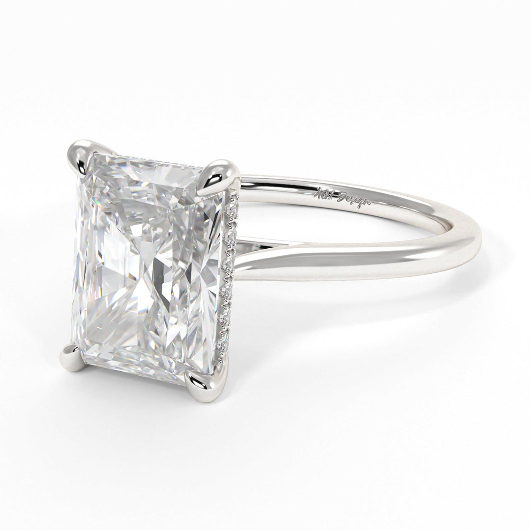 AGI Design Claire Radiant/Emerald Lab Created Diamond Engagement Ring