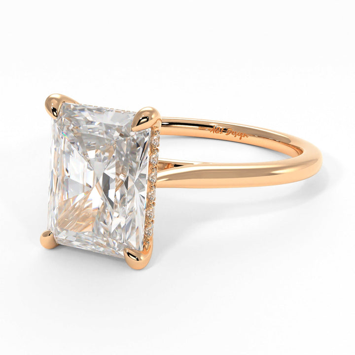 AGI Design Claire Radiant/Emerald Lab Created Diamond Engagement Ring