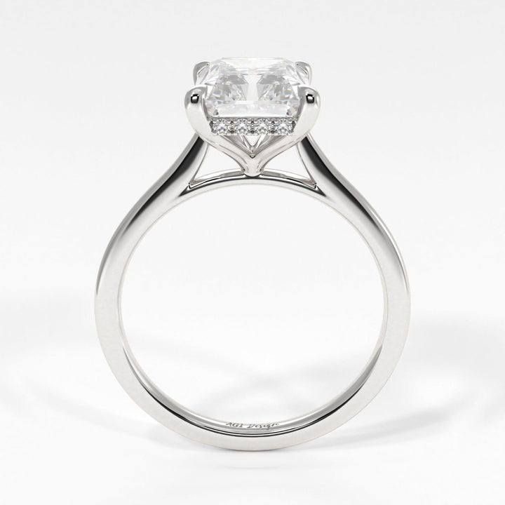 AGI Design Claire Radiant/Emerald Lab Created Diamond Engagement Ring