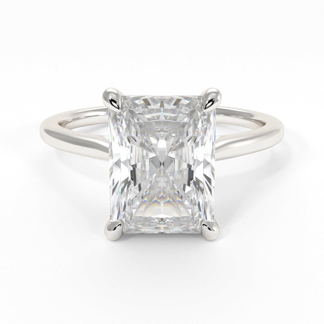 AGI Design Claire Radiant/Emerald Lab Created Diamond Engagement Ring