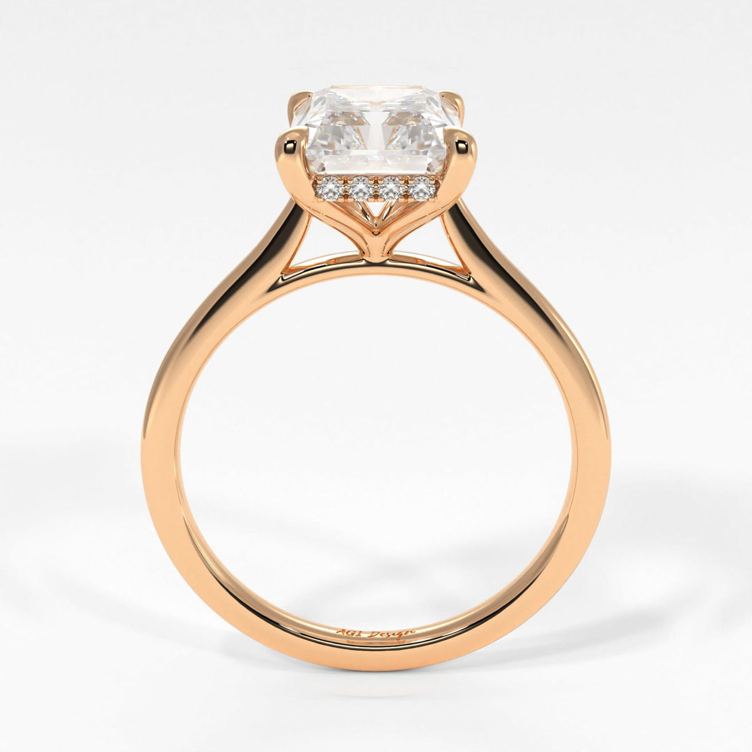 AGI Design Claire Radiant/Emerald Lab Created Diamond Engagement Ring
