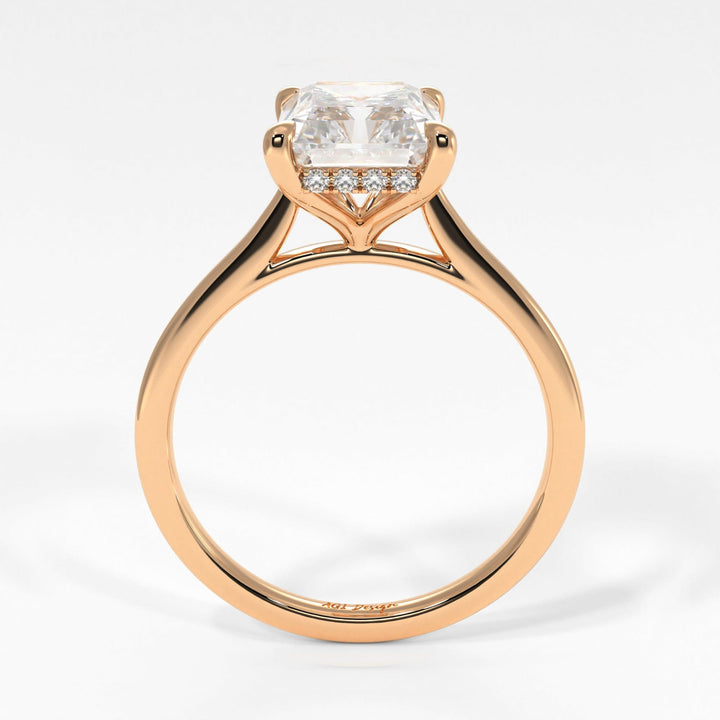 AGI Design Claire Radiant/Emerald Lab Created Diamond Engagement Ring