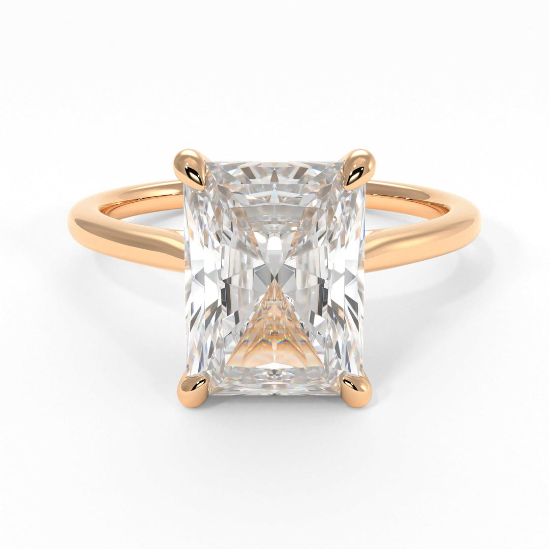 AGI Design Claire Radiant/Emerald Lab Created Diamond Engagement Ring