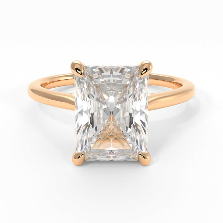 AGI Design Claire Radiant/Emerald Lab Created Diamond Engagement Ring