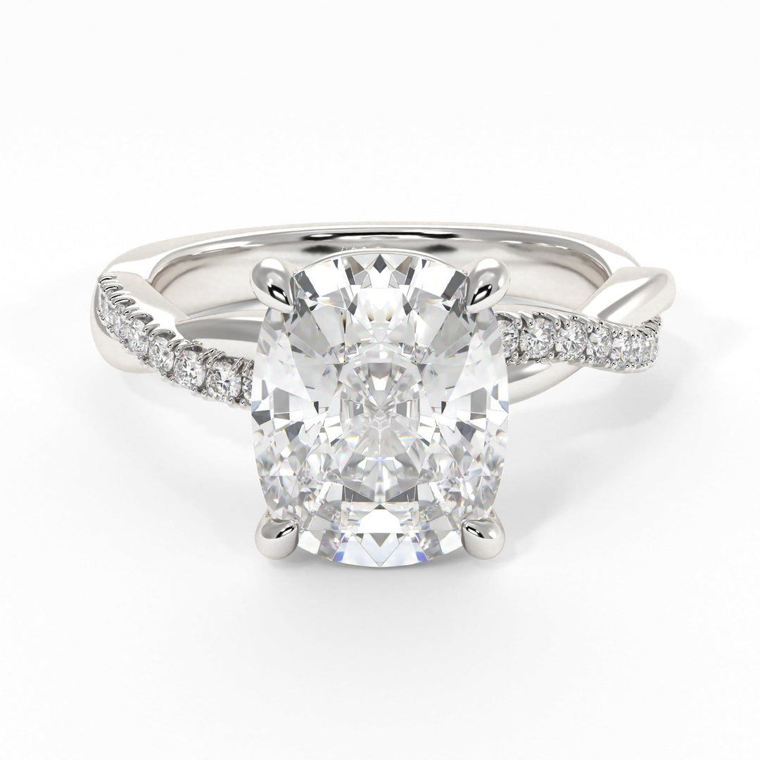AGI Design Claudia Elongated Cushion Cut Lab Created Diamond Engagement Ring