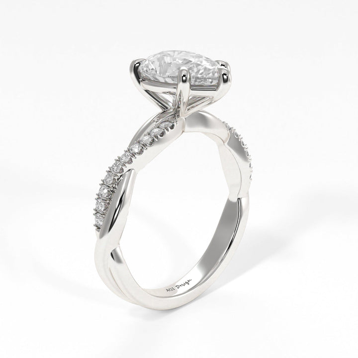 AGI Design Claudia Pear Shape Lab Created Diamond Engagement Ring