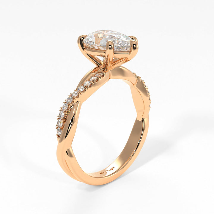 AGI Design Claudia Pear Shape Lab Created Diamond Engagement Ring