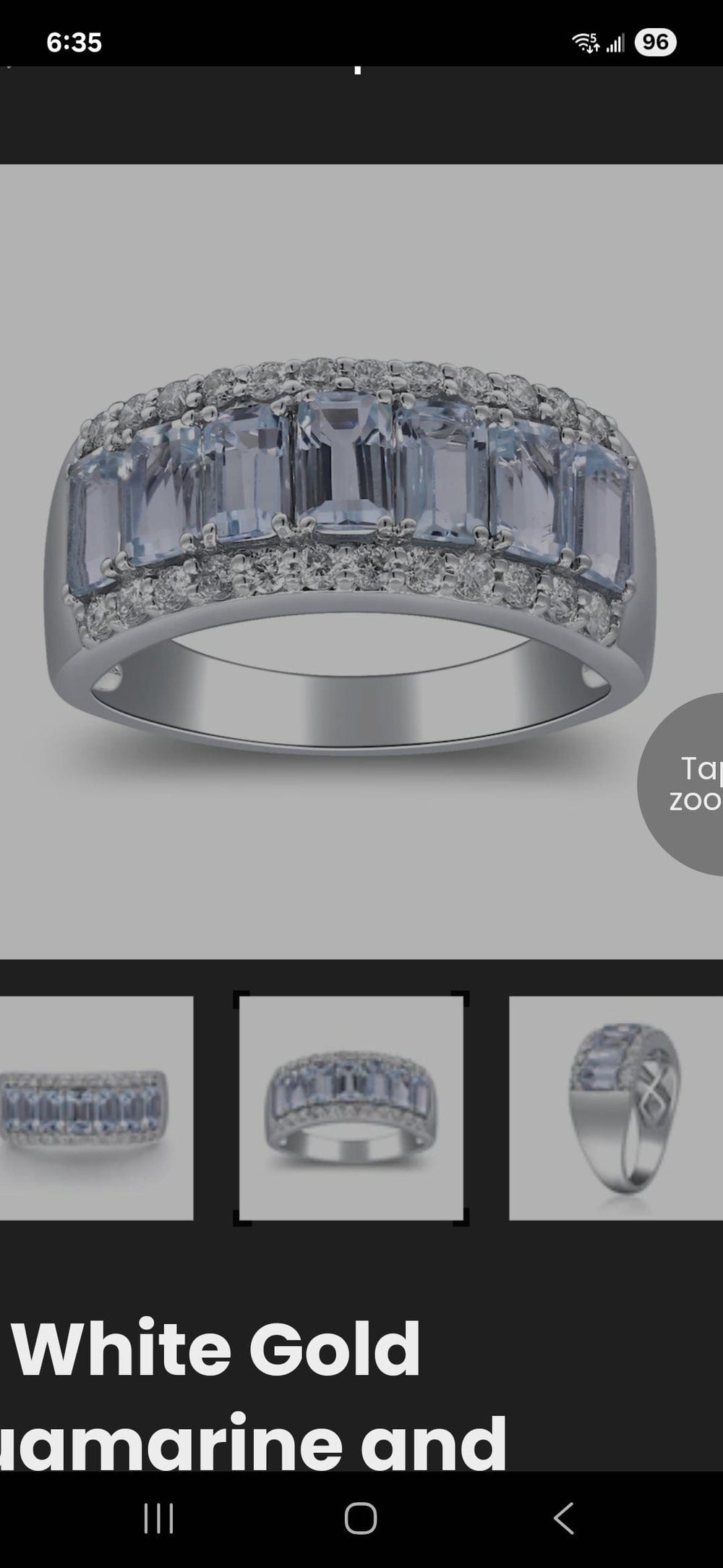 AGI Design CO for Crystal aquamarine ring