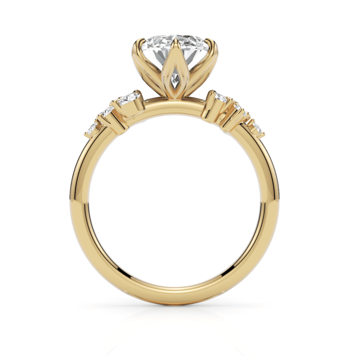 AGI Design Cynthia Oval Lab Created Diamond Engagement Ring