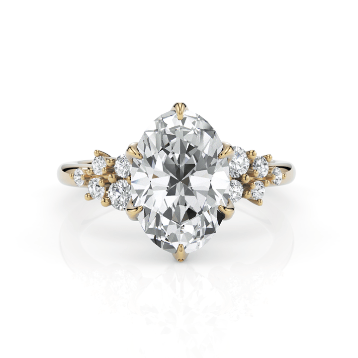 AGI Design Cynthia Oval Lab Created Diamond Engagement Ring