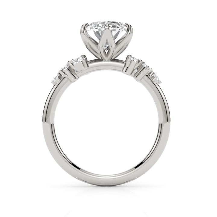 AGI Design Cynthia Oval Lab Created Diamond Engagement Ring