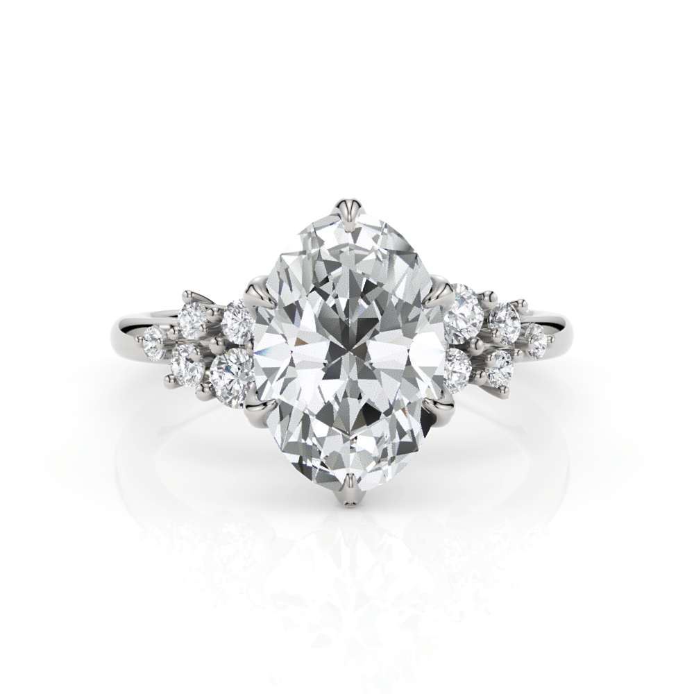 AGIDesignShop Cynthia Oval Moissanite Engagement Ring