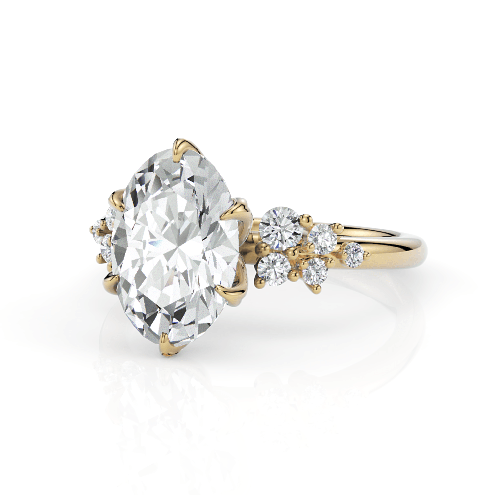 AGIDesignShop Cynthia Oval Moissanite Engagement Ring