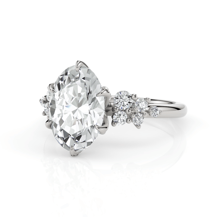 AGIDesignShop Cynthia Oval Moissanite Engagement Ring