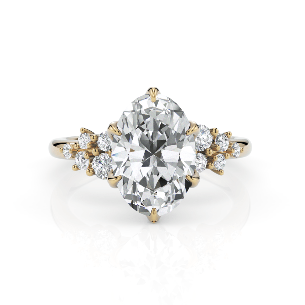 AGIDesignShop Cynthia Oval Moissanite Engagement Ring