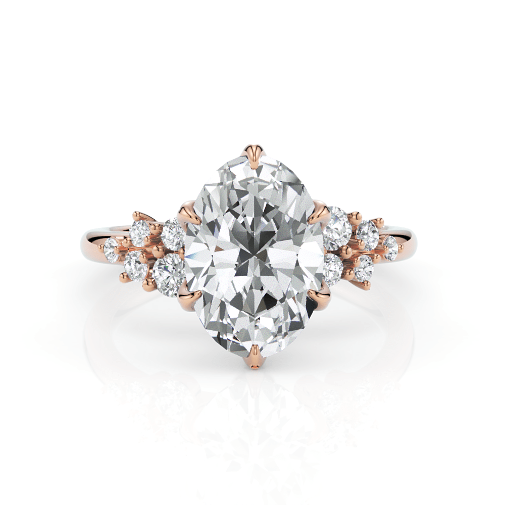 AGIDesignShop Cynthia Oval Moissanite Engagement Ring