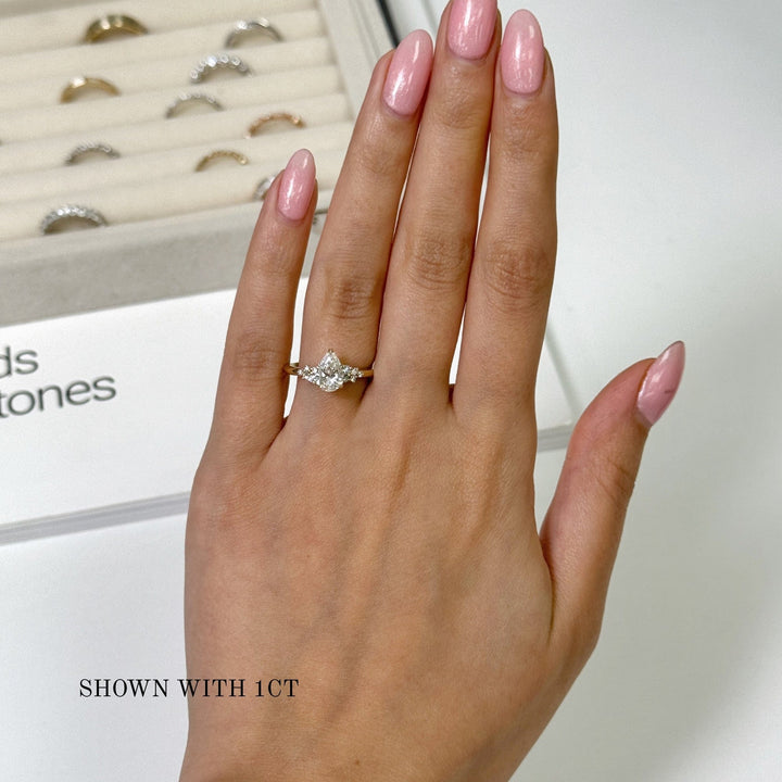 AGIDesignShop Cynthia Pear Shape Moissanite Engagement Ring