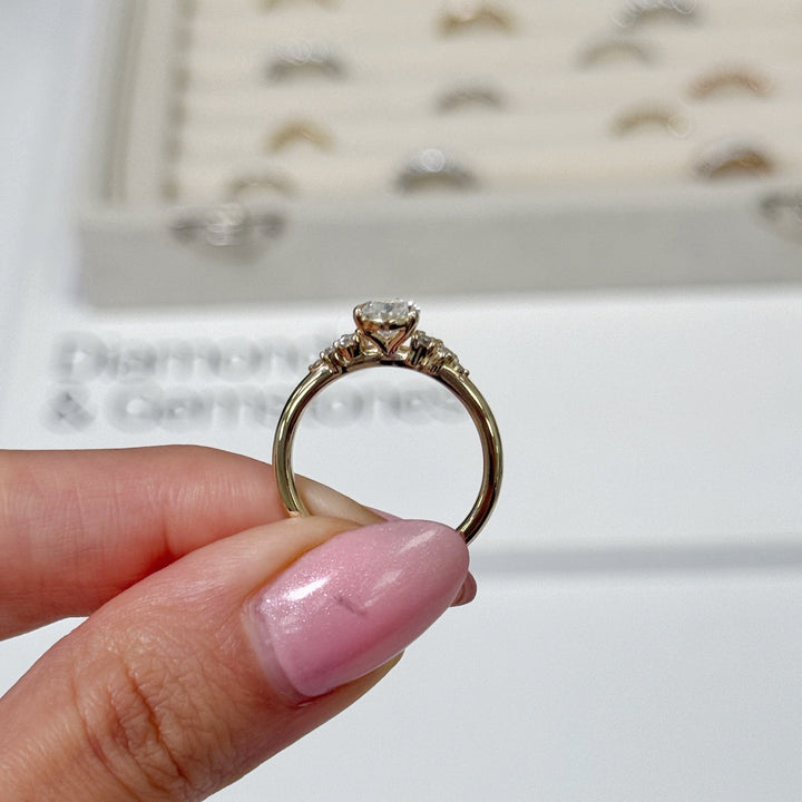 AGIDesignShop Cynthia Pear Shape Moissanite Engagement Ring