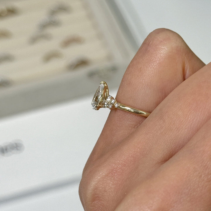 AGIDesignShop Cynthia Pear Shape Moissanite Engagement Ring