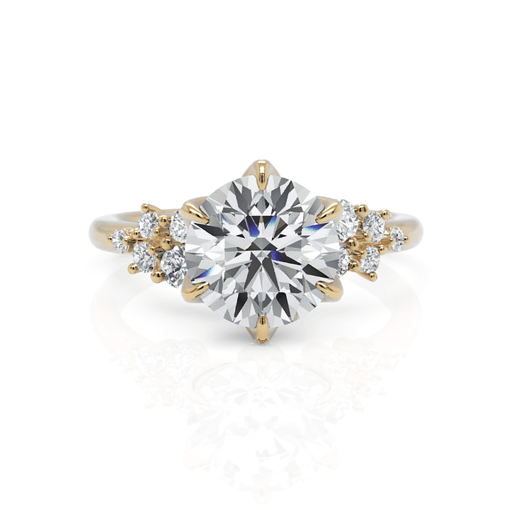 AGI Design Cynthia Round Lab Created Diamond Engagement Ring